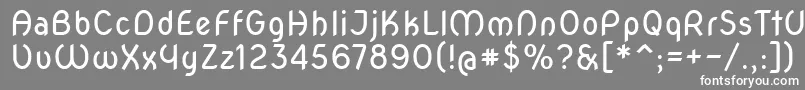 フォントNovaoval – 灰色の背景に白い文字