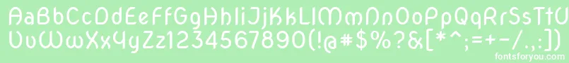 フォントNovaoval – 緑の背景に白い文字