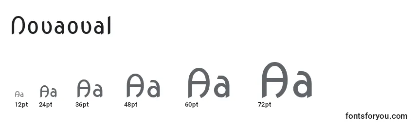 Novaoval Font Sizes