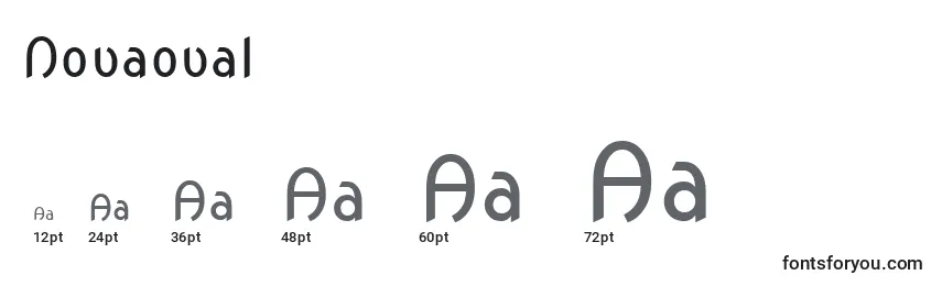 Größen der Schriftart Novaoval