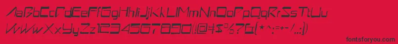 AstronboygauntItalic Font – Black Fonts on Red Background