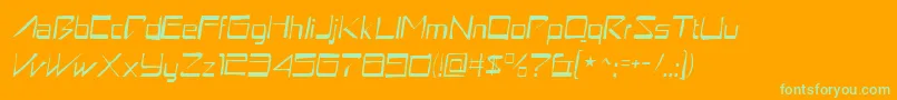 AstronboygauntItalic Font – Green Fonts on Orange Background