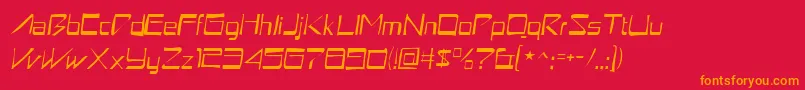 AstronboygauntItalic Font – Orange Fonts on Red Background