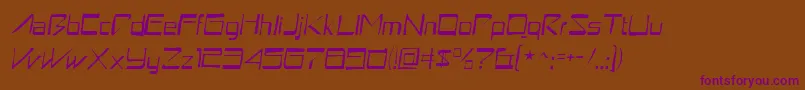 AstronboygauntItalic Font – Purple Fonts on Brown Background