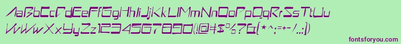 AstronboygauntItalic Font – Purple Fonts on Green Background