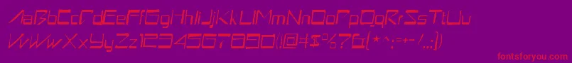 AstronboygauntItalic Font – Red Fonts on Purple Background