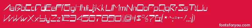 AstronboygauntItalic Font – White Fonts on Red Background