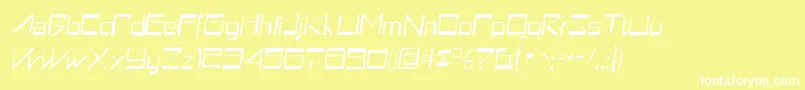 AstronboygauntItalic Font – White Fonts on Yellow Background