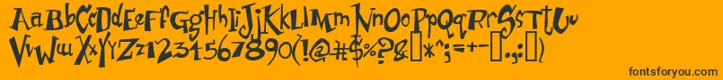 JuniorStinky Font – Black Fonts on Orange Background