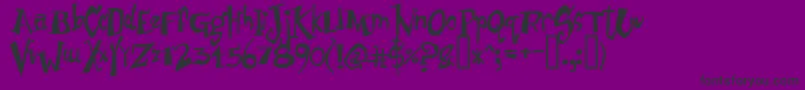 JuniorStinky Font – Black Fonts on Purple Background