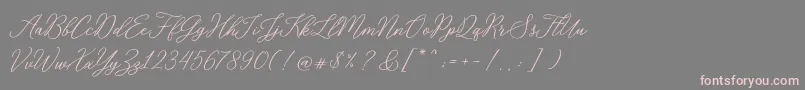 RosabeliaSldt Font – Pink Fonts on Gray Background