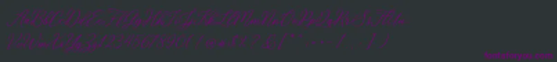 Шрифт RosabeliaSldt – фиолетовые шрифты на чёрном фоне