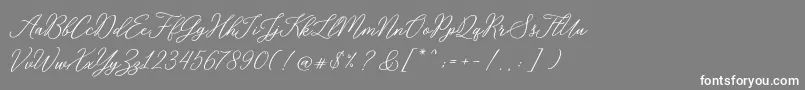 フォントRosabeliaSldt – 灰色の背景に白い文字