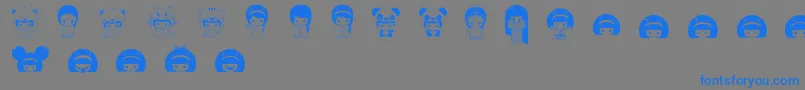 MayumiGumi Font – Blue Fonts on Gray Background