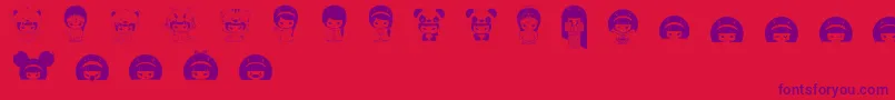 MayumiGumi Font – Purple Fonts on Red Background