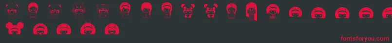 MayumiGumi Font – Red Fonts on Black Background