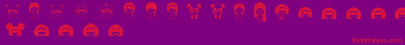 MayumiGumi Font – Red Fonts on Purple Background