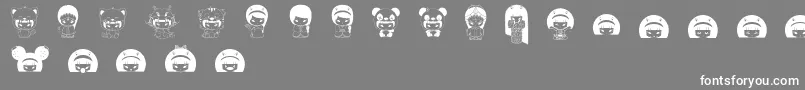 MayumiGumi Font – White Fonts on Gray Background