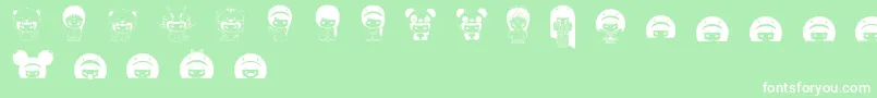 MayumiGumi Font – White Fonts on Green Background
