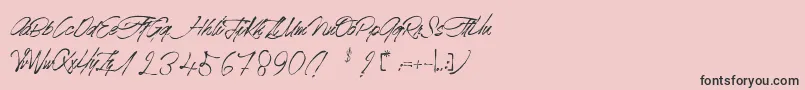 Mr.JacksonRankenstein-Schriftart – Schwarze Schriften auf rosa Hintergrund