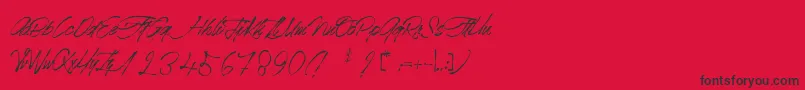 Mr.JacksonRankenstein Font – Black Fonts on Red Background