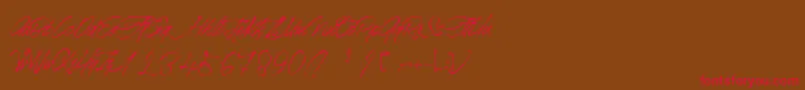 Mr.JacksonRankenstein Font – Red Fonts on Brown Background