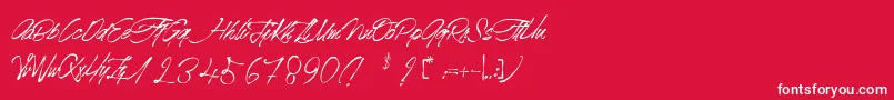 Mr.JacksonRankenstein Font – White Fonts on Red Background