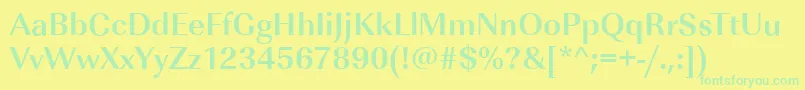 ImperialstdBold Font – Green Fonts on Yellow Background
