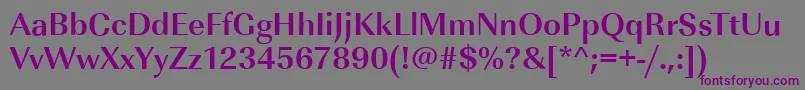 ImperialstdBold-fontti – violetit fontit harmaalla taustalla