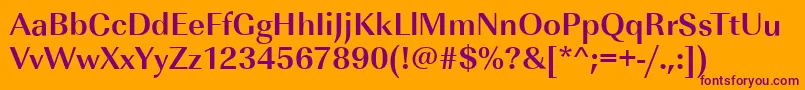 Шрифт ImperialstdBold – фиолетовые шрифты на оранжевом фоне