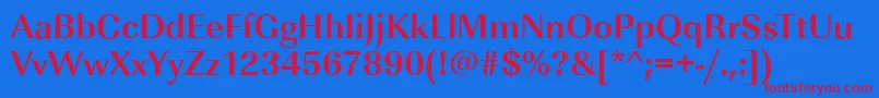 ImperialstdBold-fontti – punaiset fontit sinisellä taustalla
