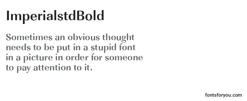 Review of the ImperialstdBold Font