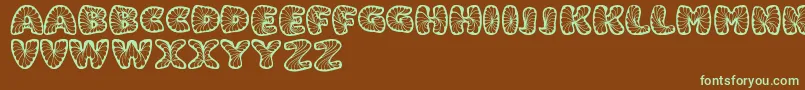 Beiglydemo Font – Green Fonts on Brown Background