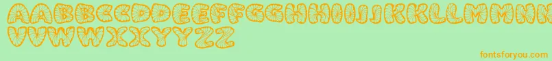 Beiglydemo Font – Orange Fonts on Green Background