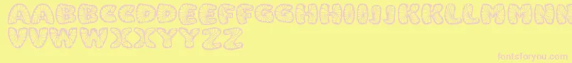 Beiglydemo Font – Pink Fonts on Yellow Background