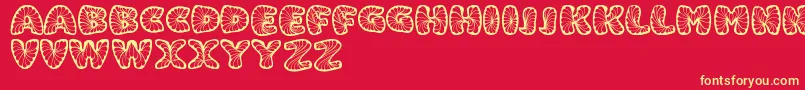 Beiglydemo Font – Yellow Fonts on Red Background