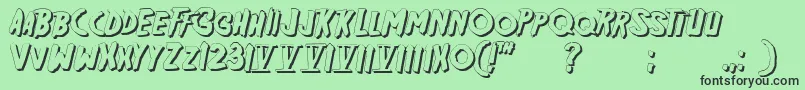 Friday13sh Font – Black Fonts on Green Background