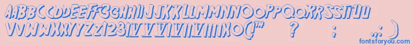 Friday13sh Font – Blue Fonts on Pink Background