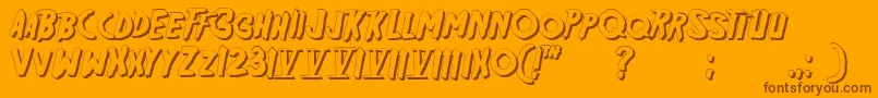 Friday13sh Font – Brown Fonts on Orange Background