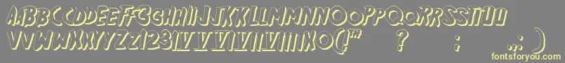 Friday13sh Font – Yellow Fonts on Gray Background