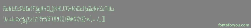Guangzhou Font – Green Fonts on Gray Background