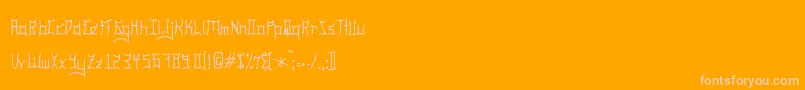 Guangzhou Font – Pink Fonts on Orange Background