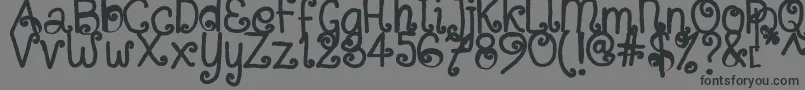 SitujuhHand-Schriftart – Schwarze Schriften auf grauem Hintergrund