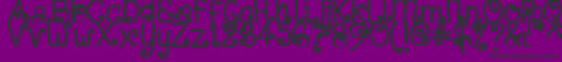 SitujuhHand Font – Black Fonts on Purple Background