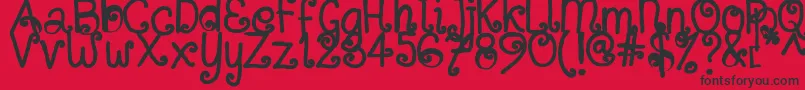 SitujuhHand Font – Black Fonts on Red Background