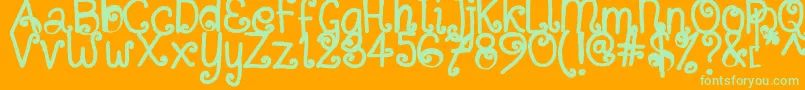 SitujuhHand Font – Green Fonts on Orange Background