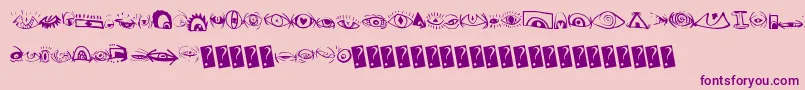 Creaturebuildereyes Font – Purple Fonts on Pink Background