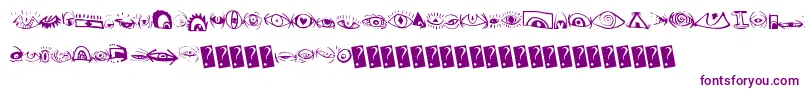 Creaturebuildereyes Font – Purple Fonts on White Background