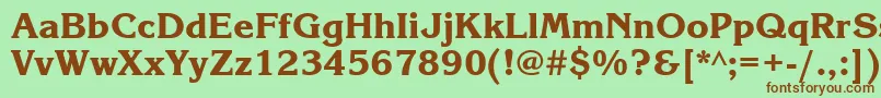 Korinnablackbtt Font – Brown Fonts on Green Background