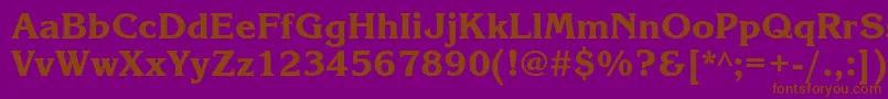 Korinnablackbtt Font – Brown Fonts on Purple Background